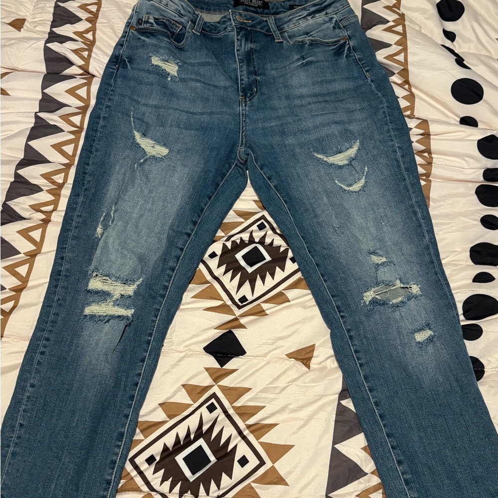 Judy Blue Classic Straight Leg Jeans - Light Blue